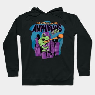 Fun Attack of the amphibians Graphic Hoodie